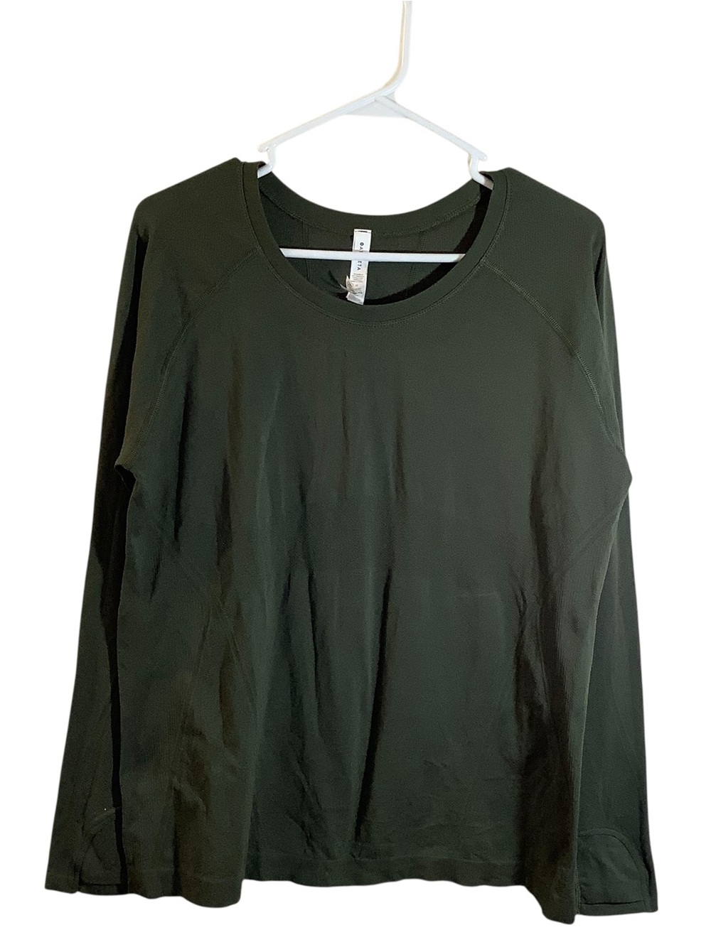Athleta Long Sleeve Crewneck Top - Dark Green